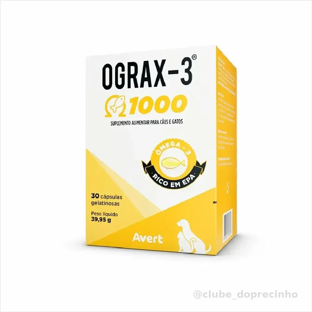 Ograx 3 1000mg 30 Cápsulas O Melhor Preço!