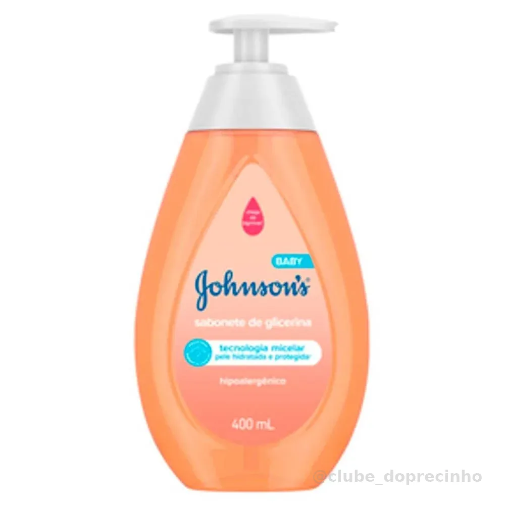 Sabonete Líquido Glicerina Da Cabeça Aos Pés Johnson's Baby, 400ml