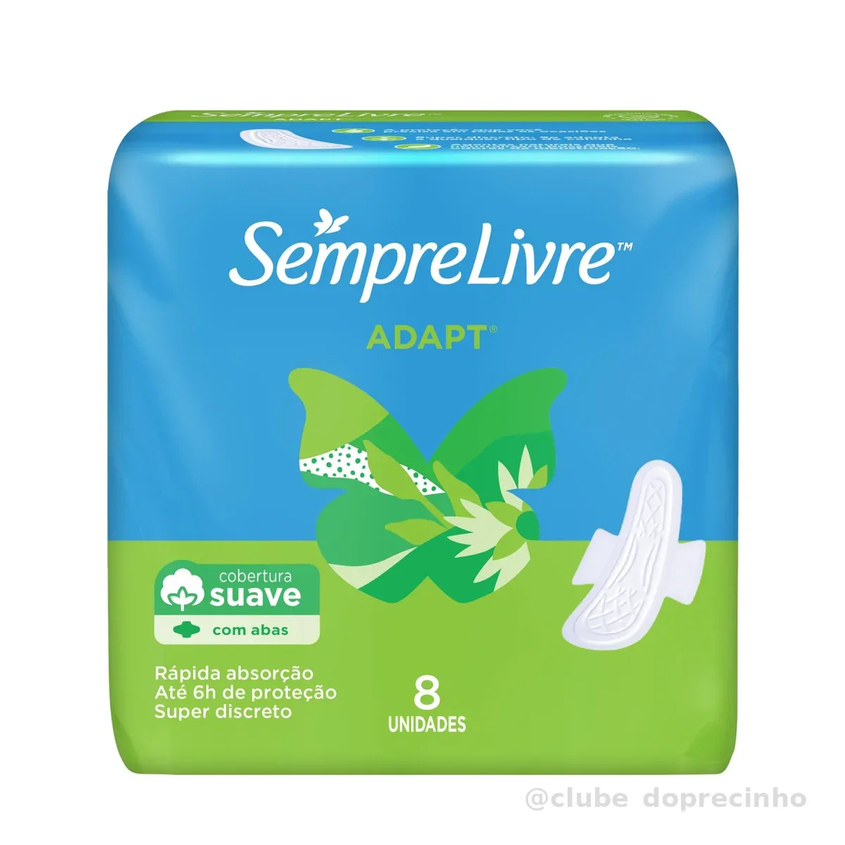 Sempre Livre Absorvente Externo Com Abas Suave 8un
