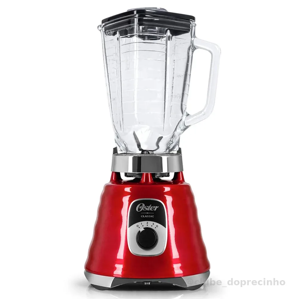 Liquidificador Oster New Osterizer Clássico, 1,25L, 110V, Vermelho, 700W, BLST4126R