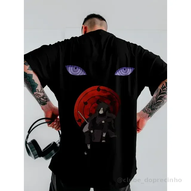 Camiseta Oversized Naru Madarauchiha Unissex Dtf Ref4669