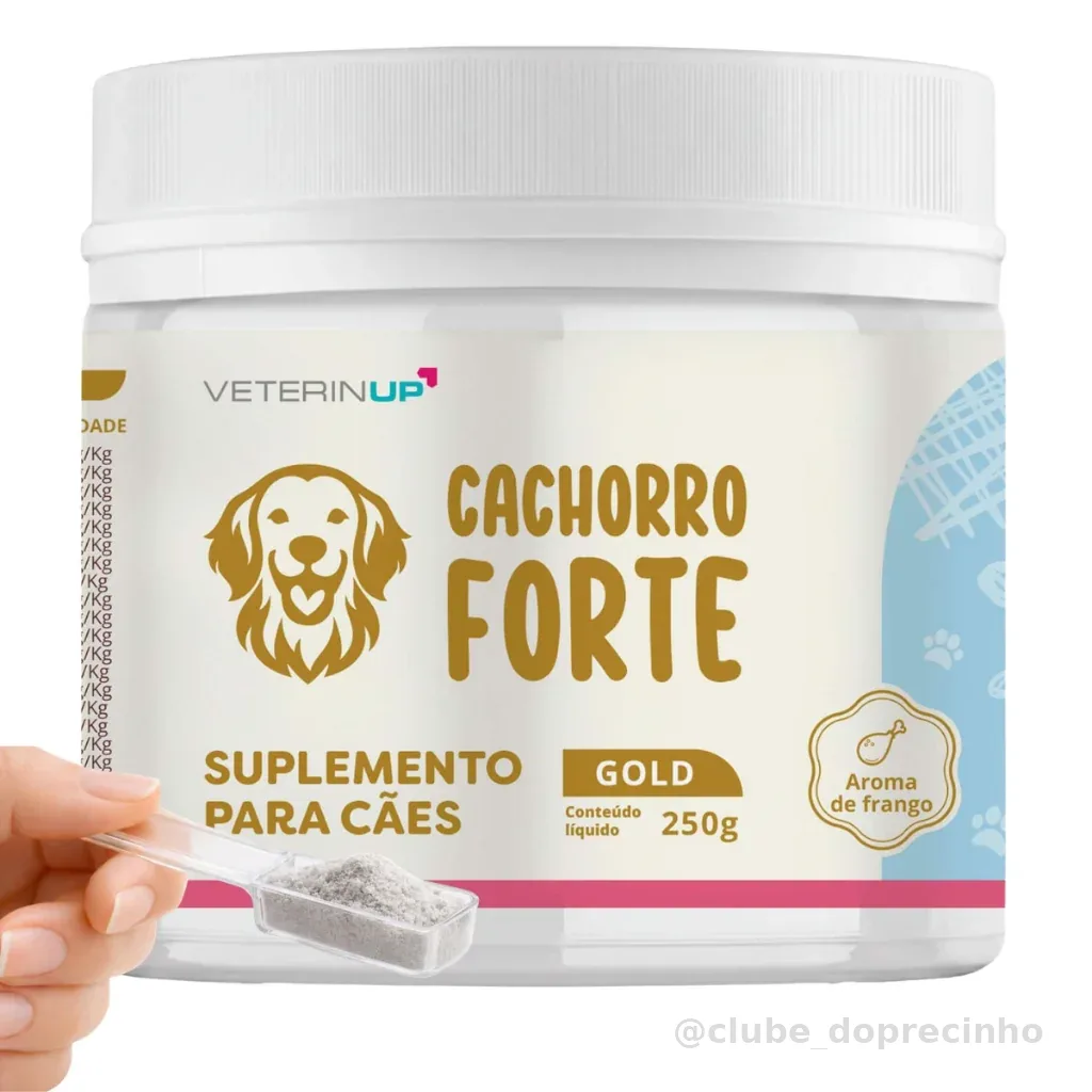 Cachorro Forte Gold 250g - Suplemento 4x mais potente o Fim da Queda de Pelo e Derme + Imunidade