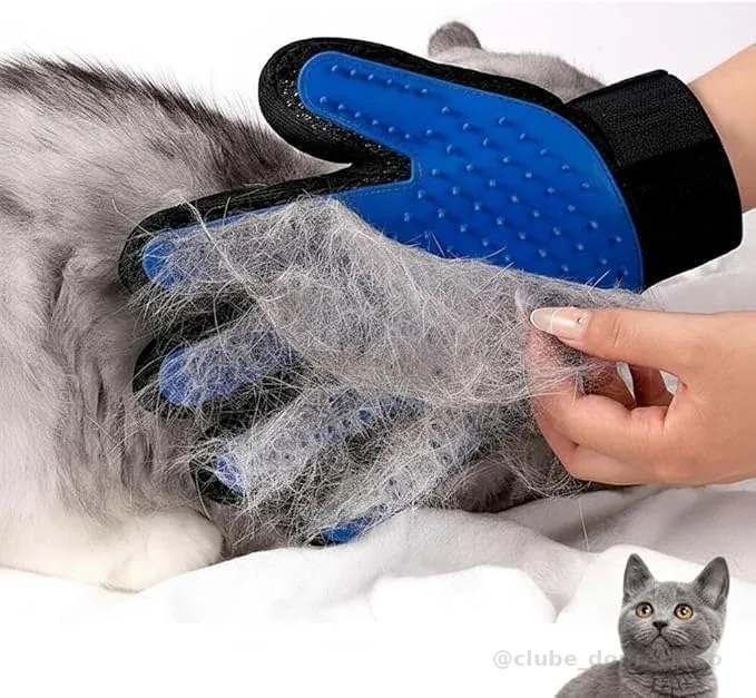 Luva Escova Pet Tira Pelos Cães e Gatos Nano Magnética Massageadora Remoção de Pelos Borracha Relaxante Tamanho Único Universal para Animais de Estimação