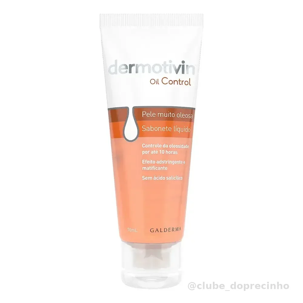 Sabonete Líquido Facial Oil Control Pele Muito Oleosa 70ml Dermotivin