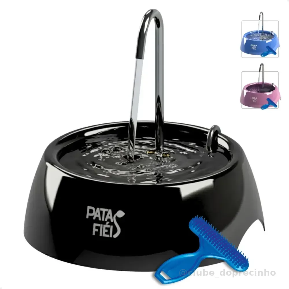 Fonte Gato Bebedouro Pet C/ Filtro 600ml Bivolt Automático Silencioso - El Bigodón
