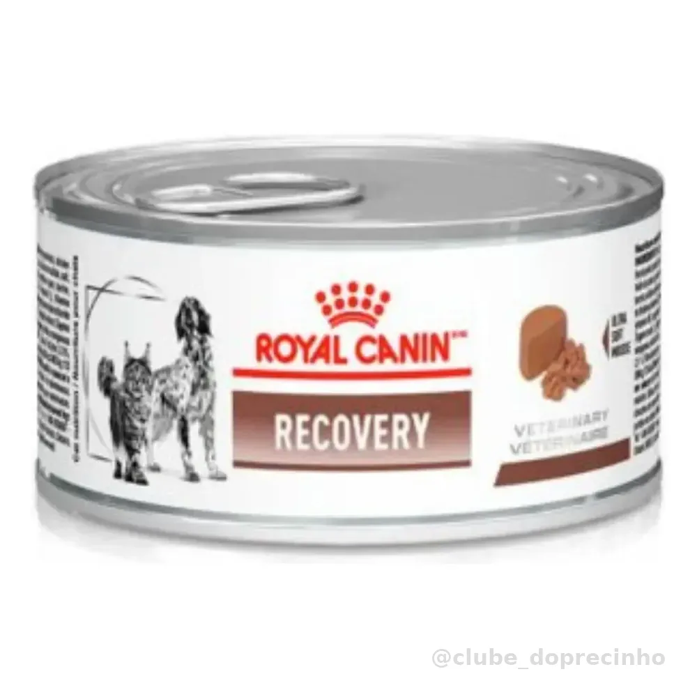 Ração Úmida Royal Canin Lata Veterinary Diet Recovery para Cães e Gatos em Recuperação 195g