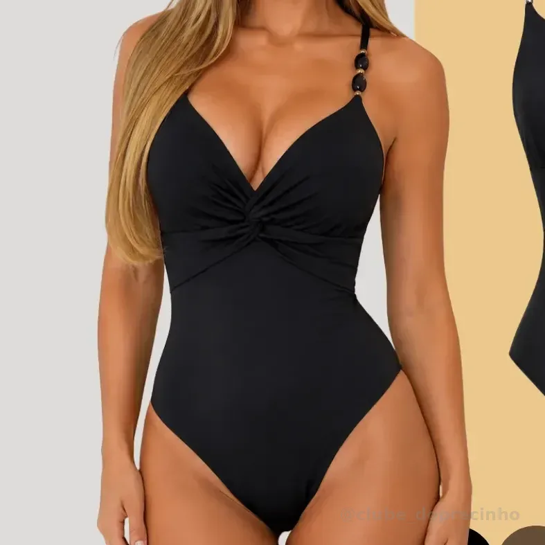 Maiô Feminino Praia Suplex Poliamida Premium Body Comfortáve Preto Lisa Gg(44-46)