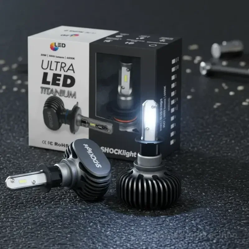 Kit Ultra Led Titanium Shocklight 10000lumens No Par 12/24v H3