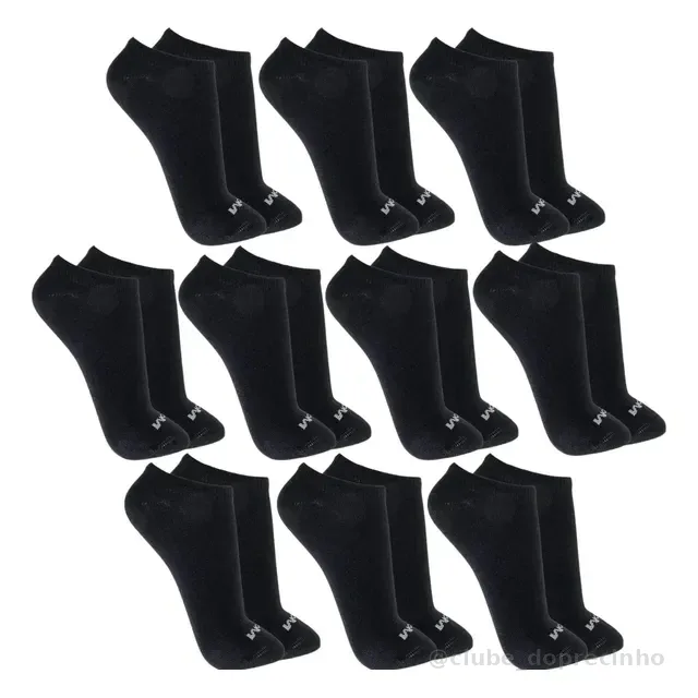 Kit 10 Pares Meias Mash Invisível Esportiva Algodão Original