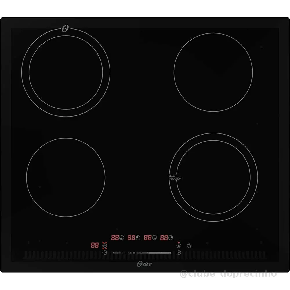 Cooktop por Indução Oster, Touch Screen, 4 Bocas, 220V, OTOP402
