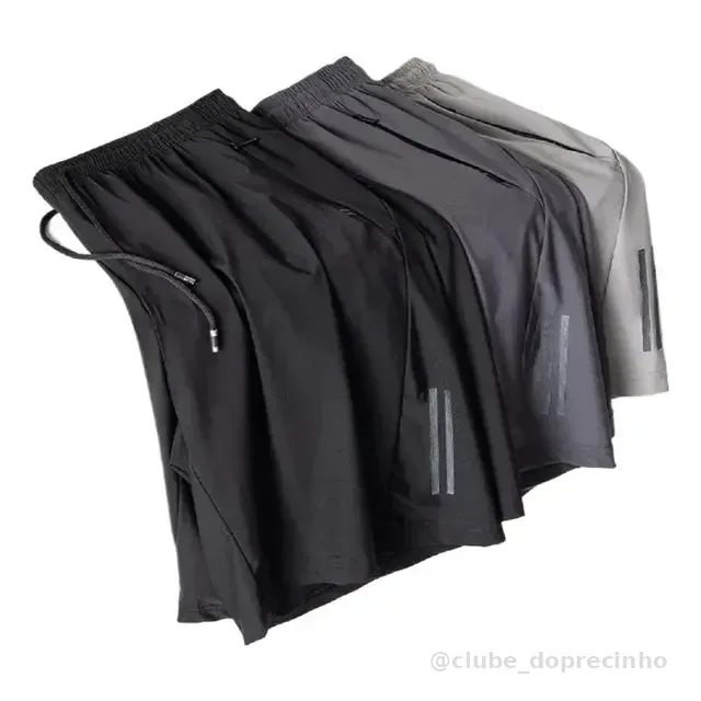 Kit 3 Bermuda Masculina Importada Seda  Secagem Rápida