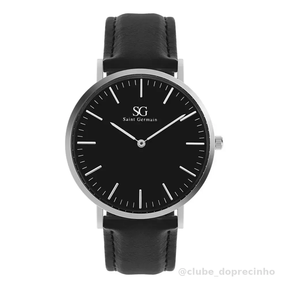 Relógio Masculino Saint Germain Murray Caixa Prateada de 40mm