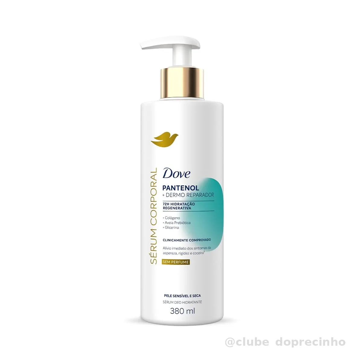 Dove Sérum Hidratante Corporal sem Perfume Pantenol + Dermo Reparador 380ml