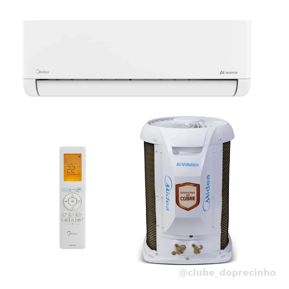 Ar Condicionado Split Hi Wall Midea AI AirVolution Inverter 18.000 Btus Frio 220V R-32