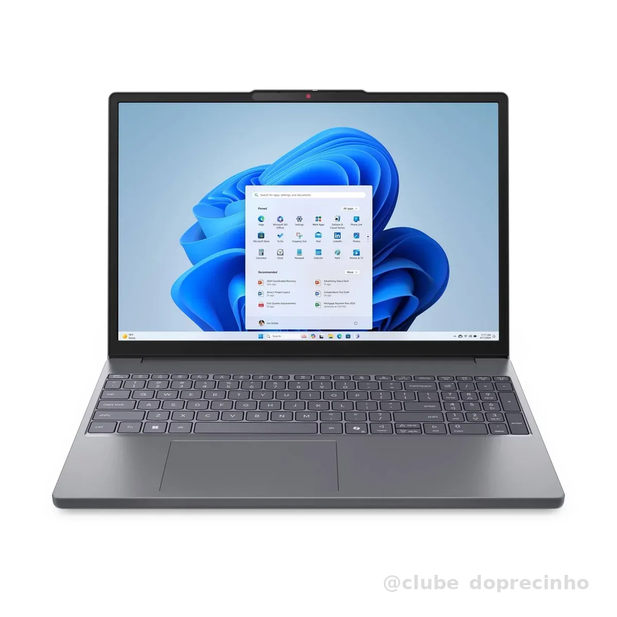 Notebook Lenovo IdeaPad Slim 3 15IRH10 Intel Core i5-13420H 8GB 512GB SSD Windows 11 15.3" - 83NS000LBR Luna Grey - 2 Anos De Garantia