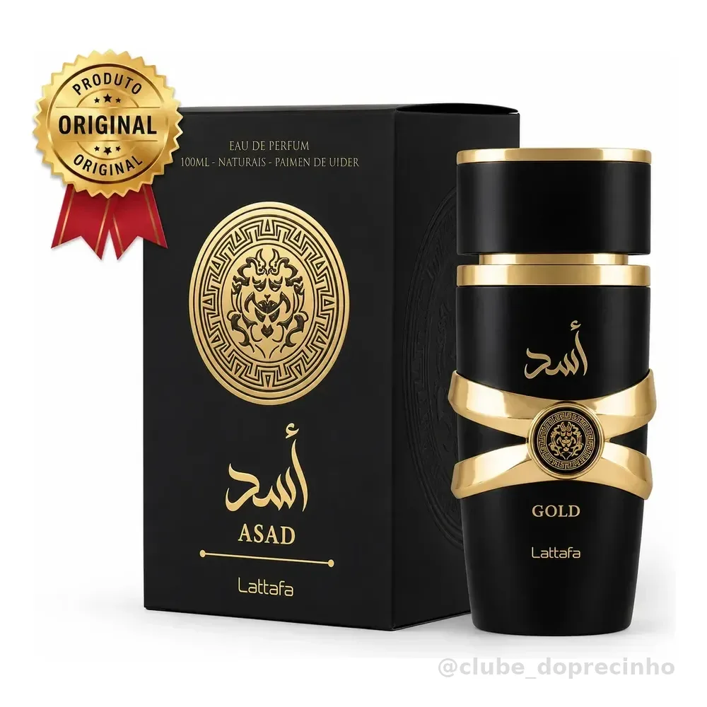 Perfume Lattafa Asad 100ml Eau De Parfum Original Árabe Original - Selo Original Lataffa Melhores Perfumes Masculino Ref Importada
