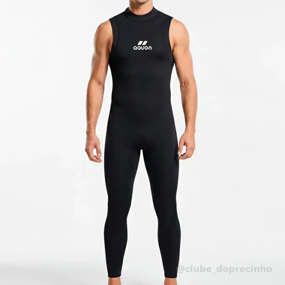 Long John Neoprene 3mm Natação E Triathlon Masculino Aquon 3 Mm