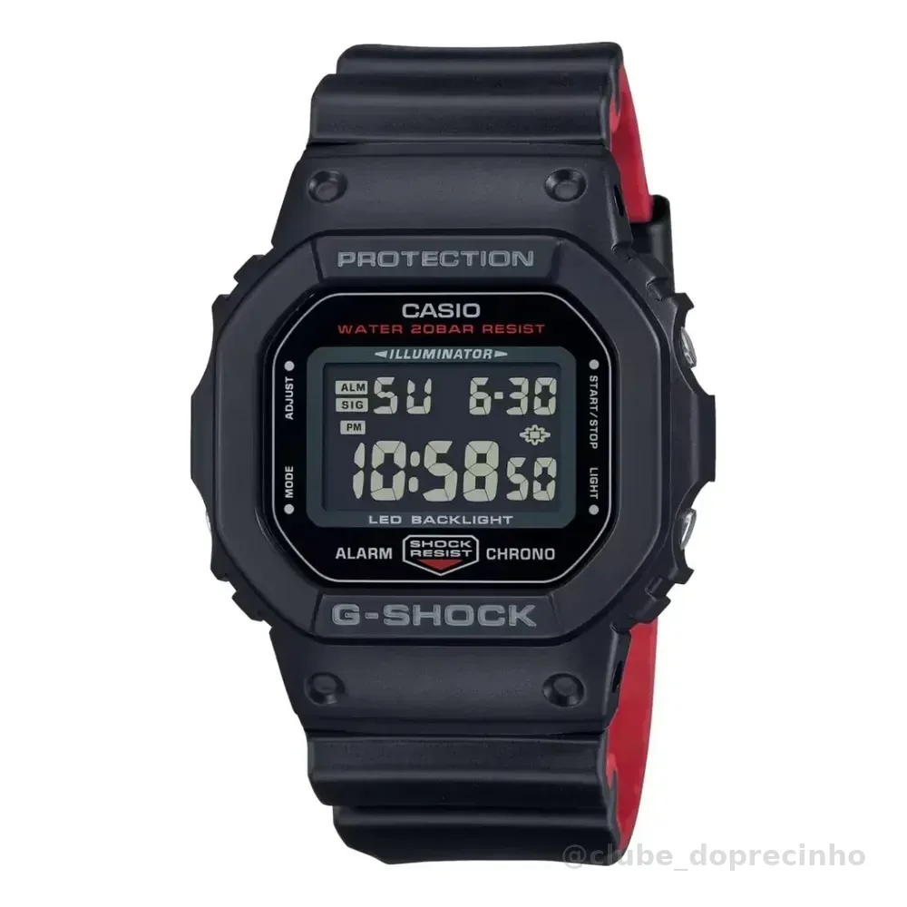 Relógio Casio G-shock Masculino Digital Dw-5600uhr-1dr
