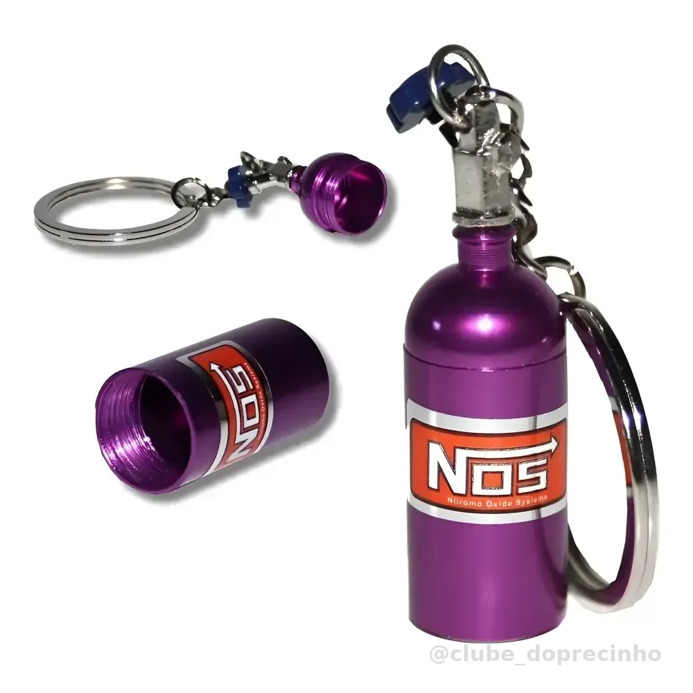 Chaveiro Nitro Nos Carros Garrafa Tuning Cores Cor Roxo