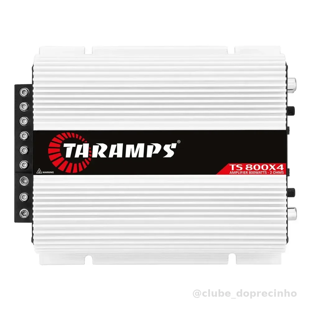 Amplificador Taramps TS 800x4 800W 4 Canais para Som Automotivo