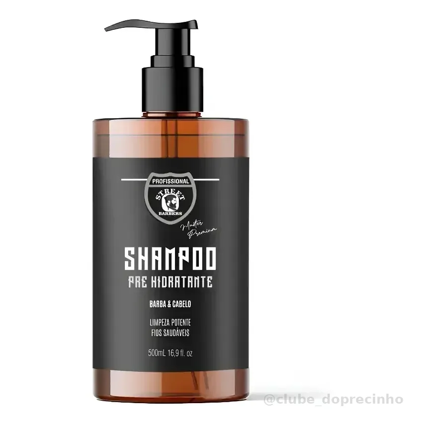 Shampoo Hidratante Premium Limpeza Street Barbers 500ml