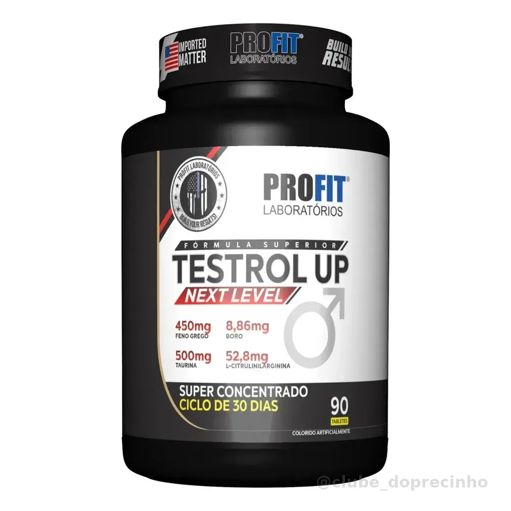 Suplemento em tabletes Profit TESTROL UP NEXT LEVEL