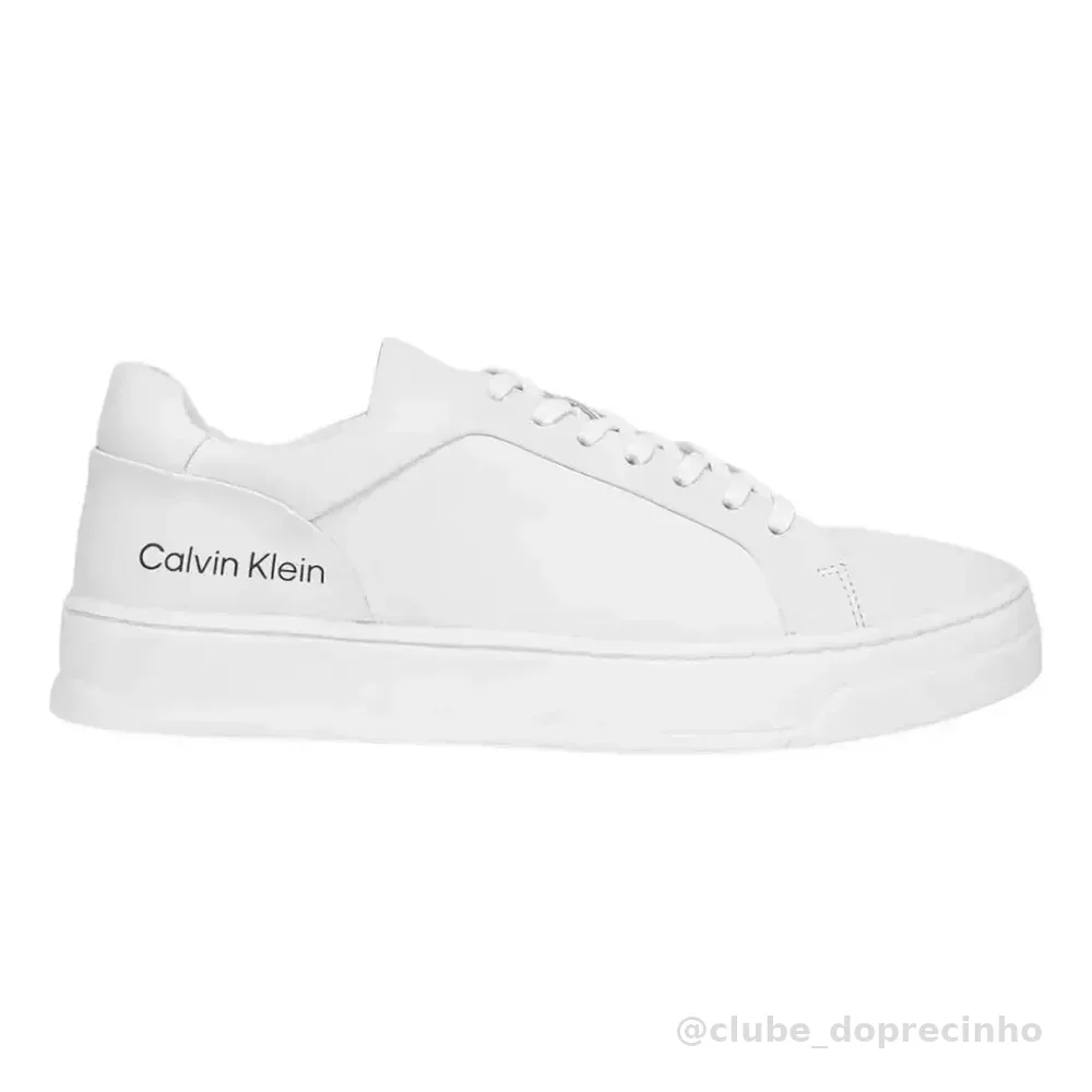 Tênis Masculino  Calvin Klein Couro Clean Sneaker Chunky Branco 41 Br