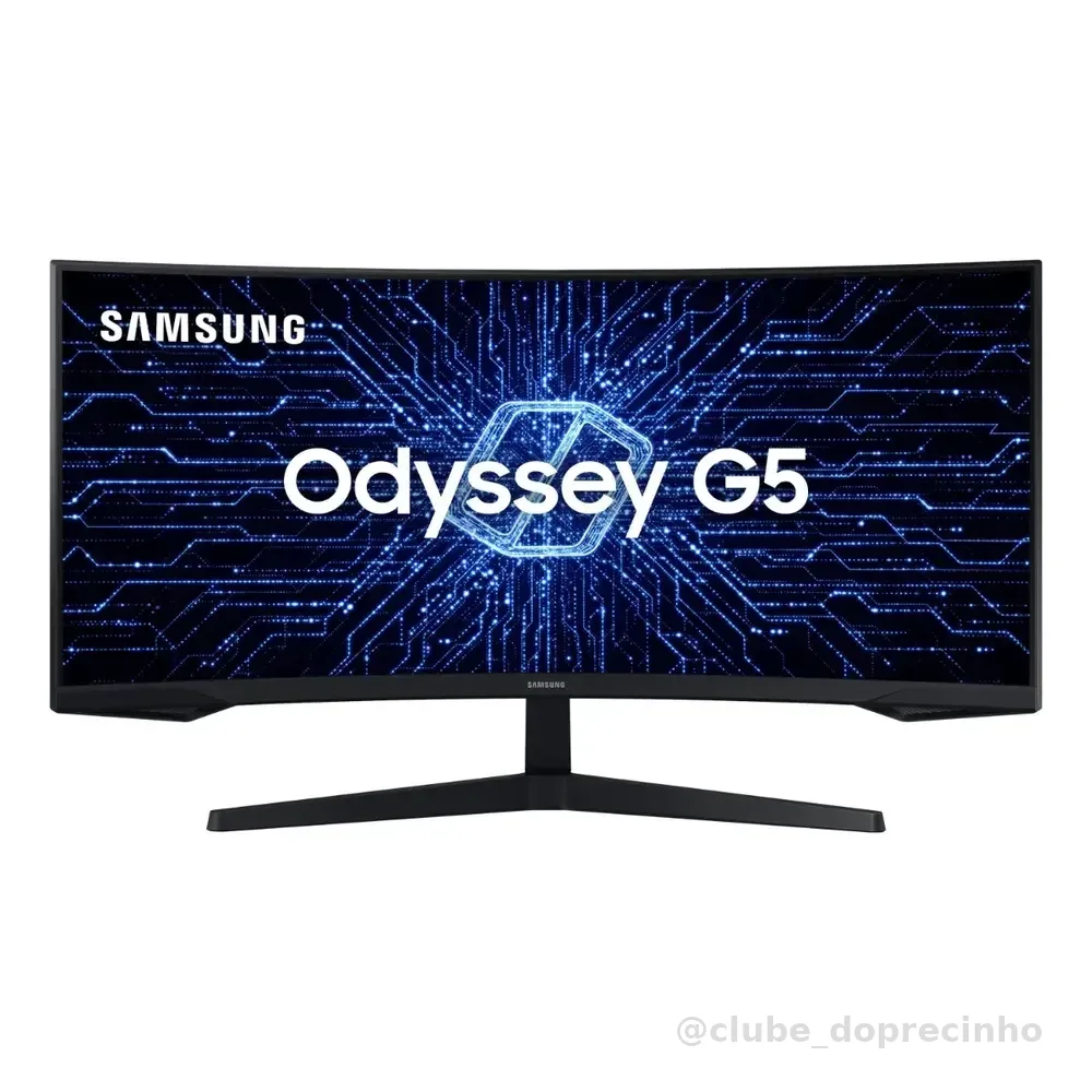 Monitor Gamer Curvo Samsung Odyssey 34" G5 165 Hz 1ms Ultrawide Preto