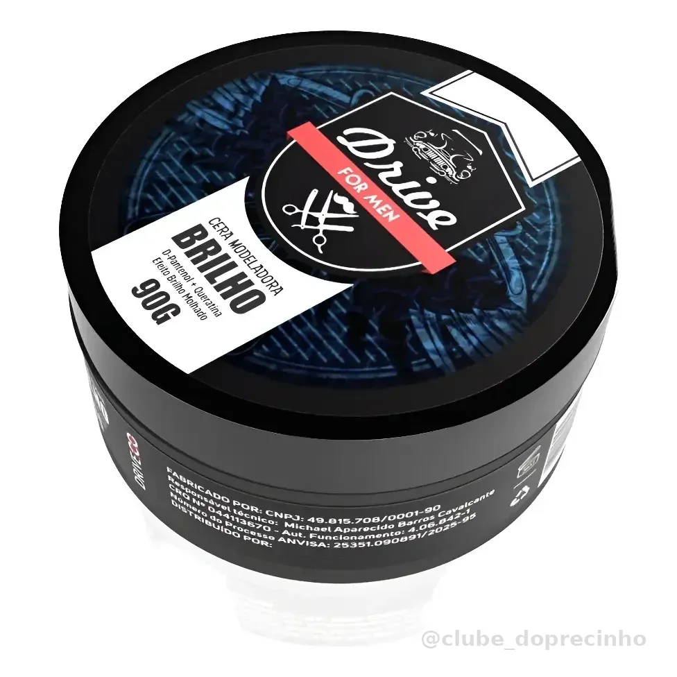 Pomada Capilar Modeladora Drive For Men 90g Cera Brilho Brilho