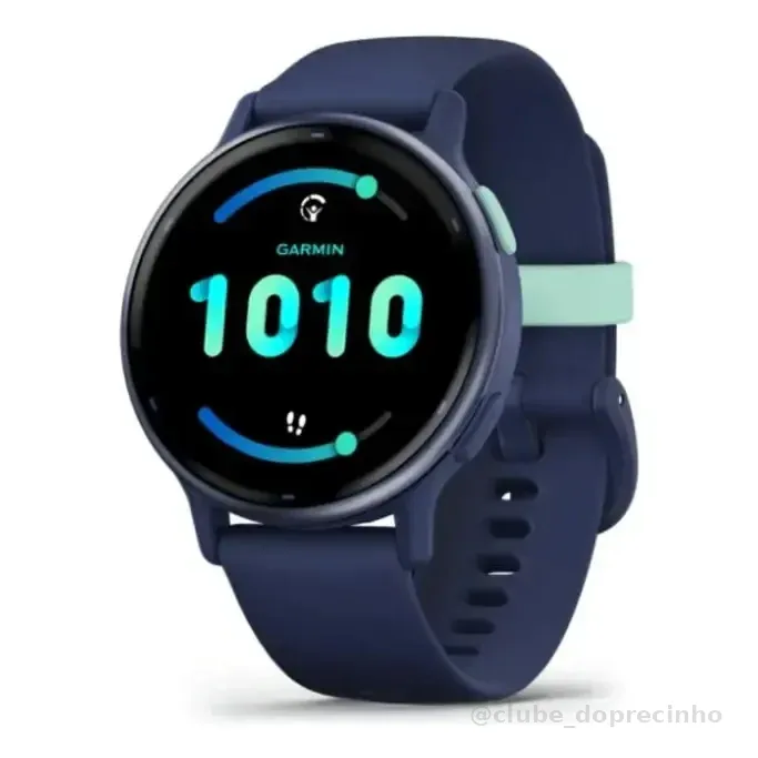 Relógio Garmin Vivoactive 5 Azul Marinho 42mm com Monitor Cardíaco de Pulso e GPS