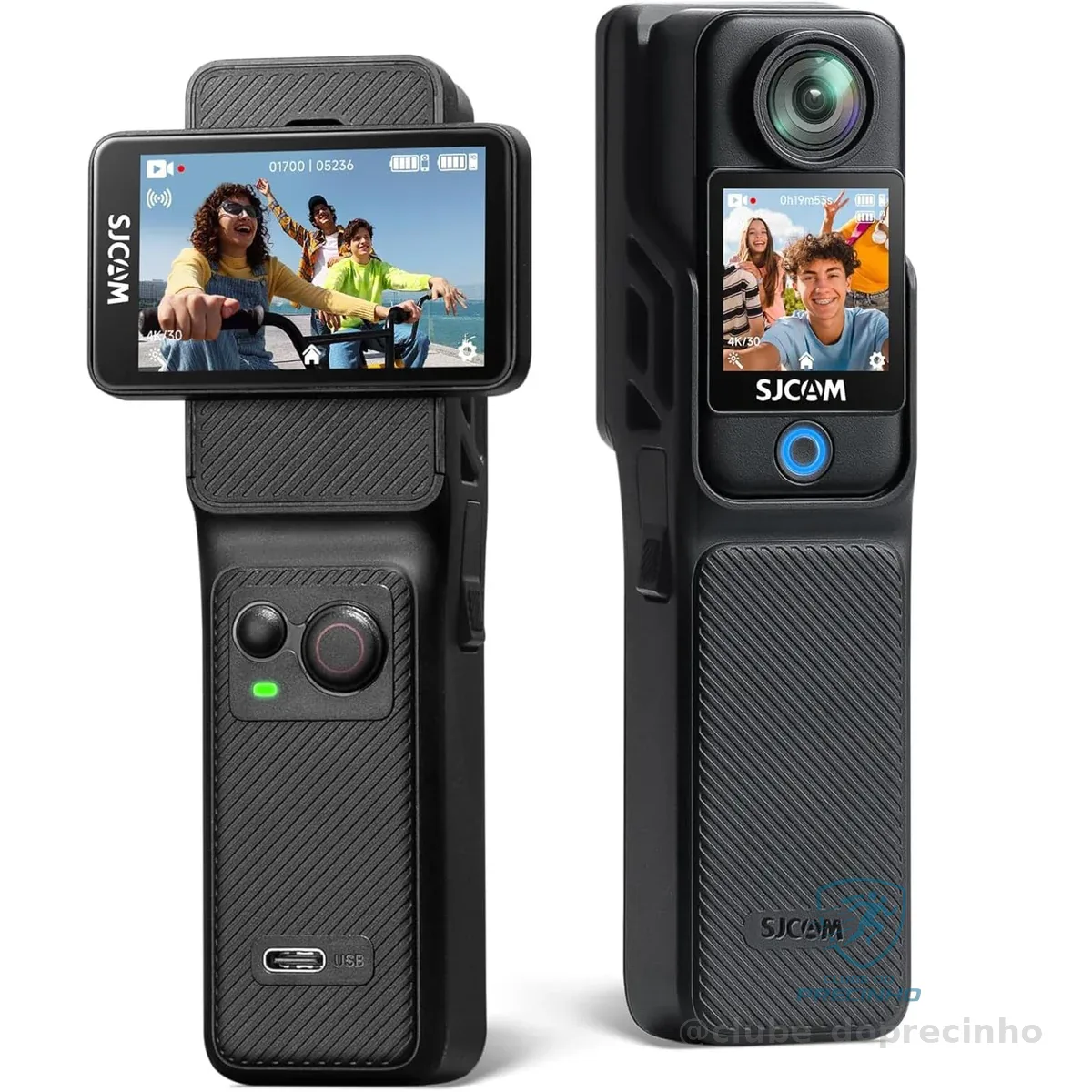 SJ~CAM C400 Pocket Camera de Ação,4K Camera Filmadora,7 Horas de Autonomia