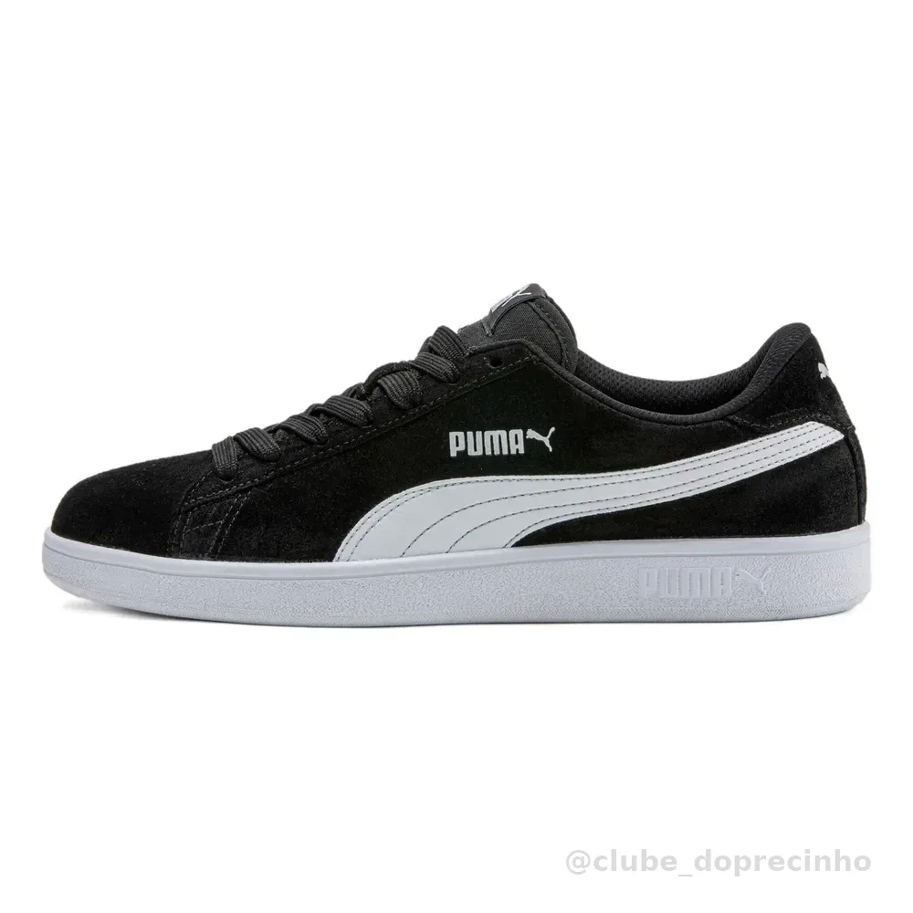 Tênis Smash V2 Puma Preto E Branco 42 Br