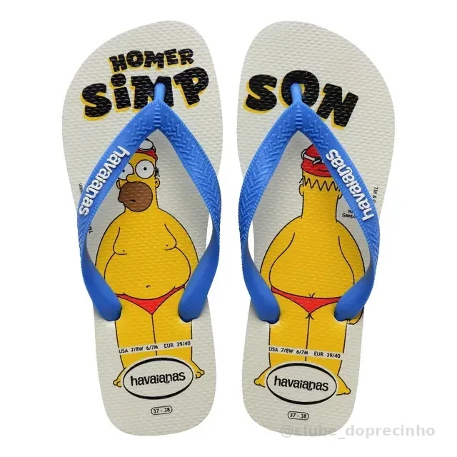 Chinelo Havaianas Simpsons Top Original Masculino Feminino