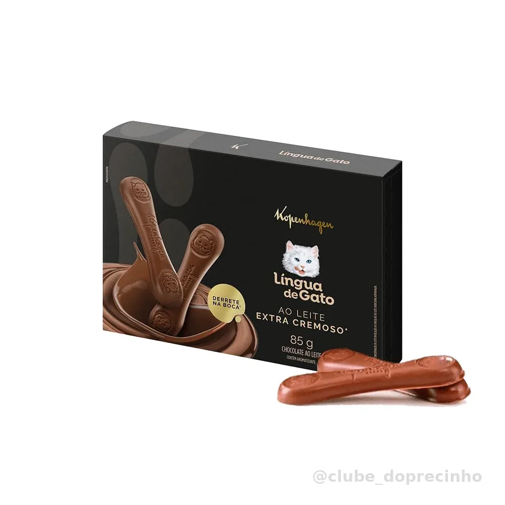 Chocolate Kopenhagen Língua de Gato Extra Cremoso 85G