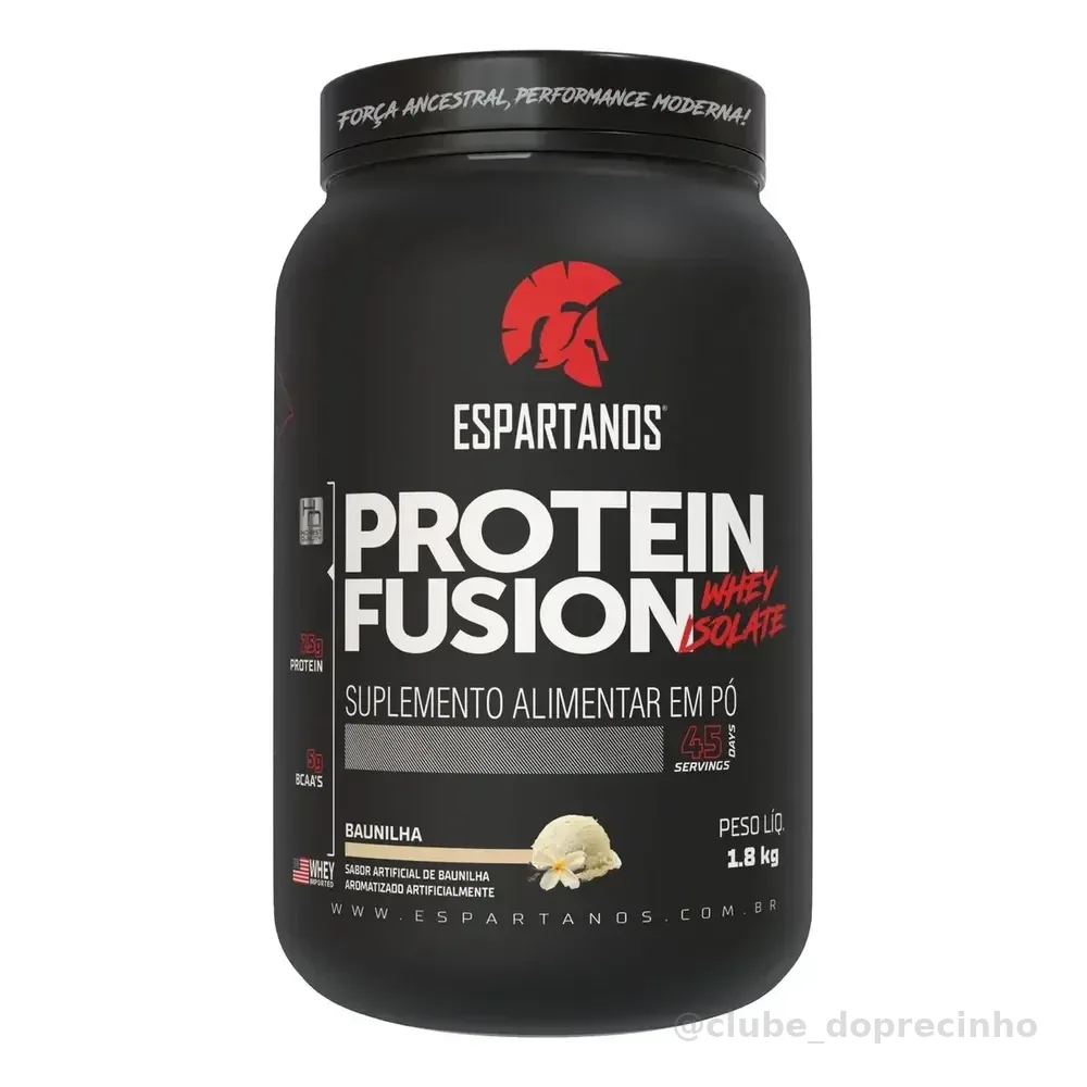 Protein Fusion Whey Isolate 1,8kg - Espartanos Nutrition Sabor Baunilha