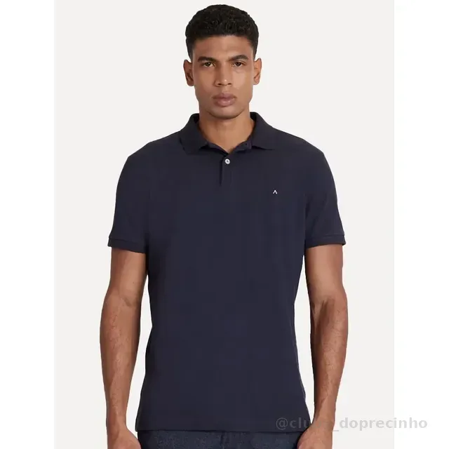 Camiseta Polo Aramis Masculina Basic Piquet Marinho