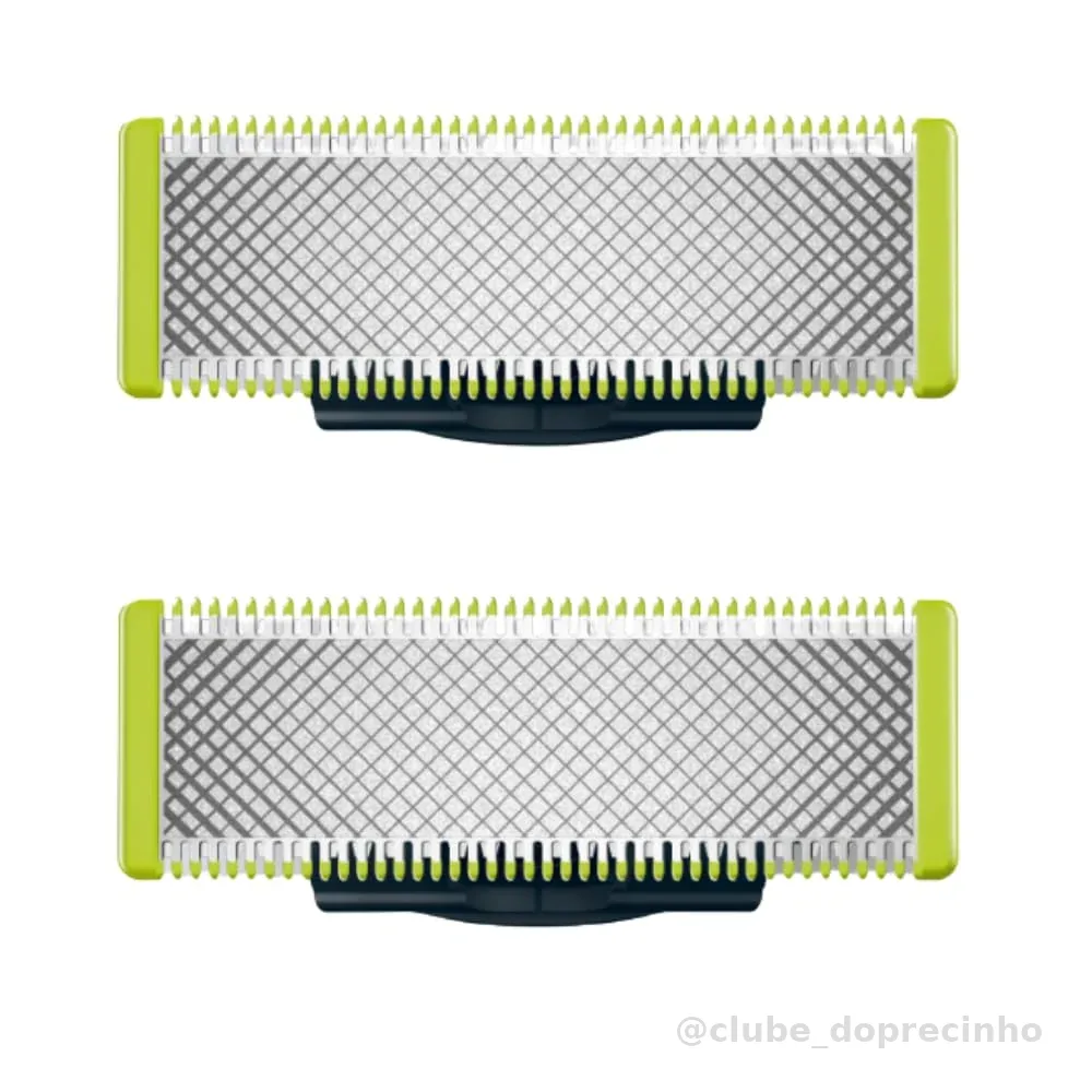 Philips OneBlade QP220/51 Lâminas de Reposição Masculinas em Aço Inoxidável – Pacote com 2 Unidades
