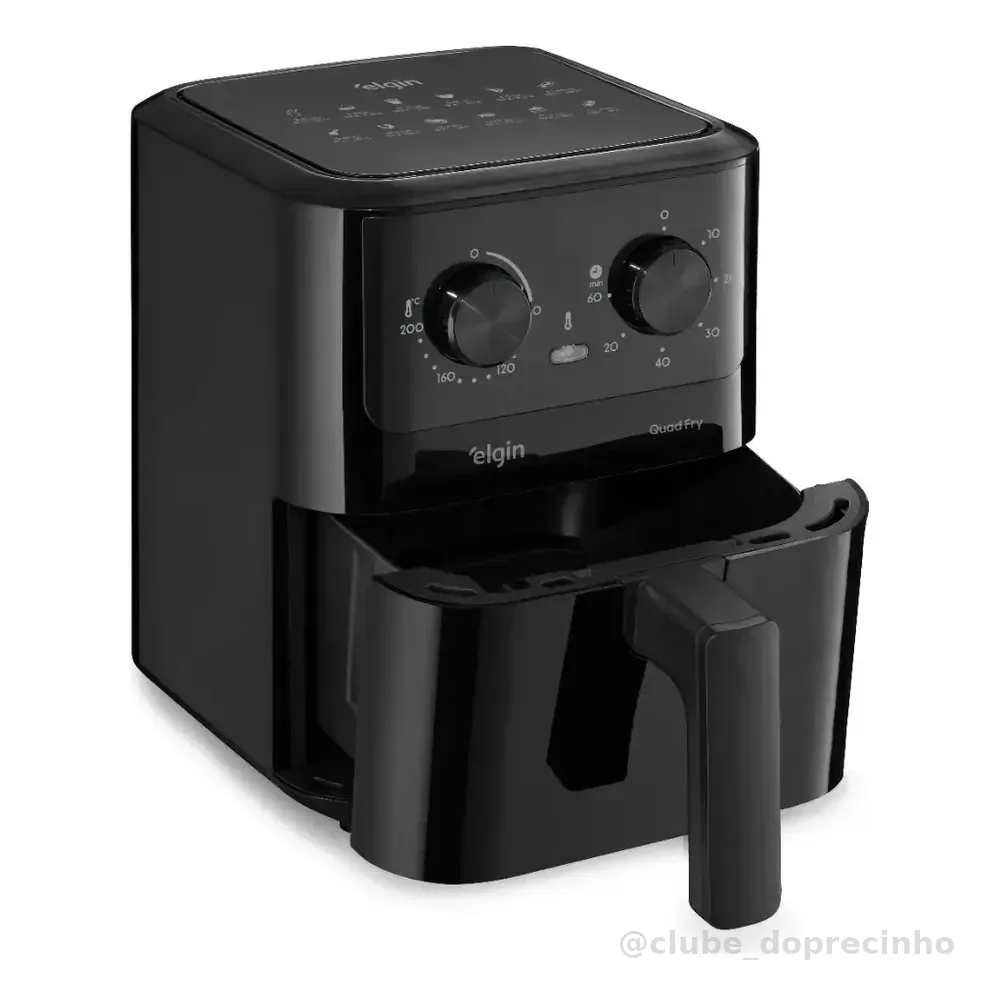 Fritadeira Elétrica Air Fryer Quad Fry 4,2 L,1400w Preto Elgin