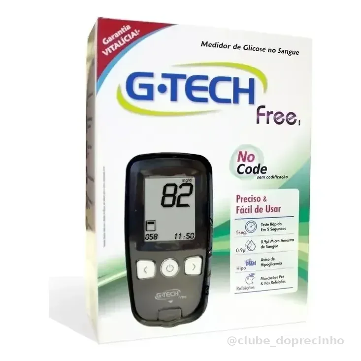Kit medidor de glicemia G-tech Free