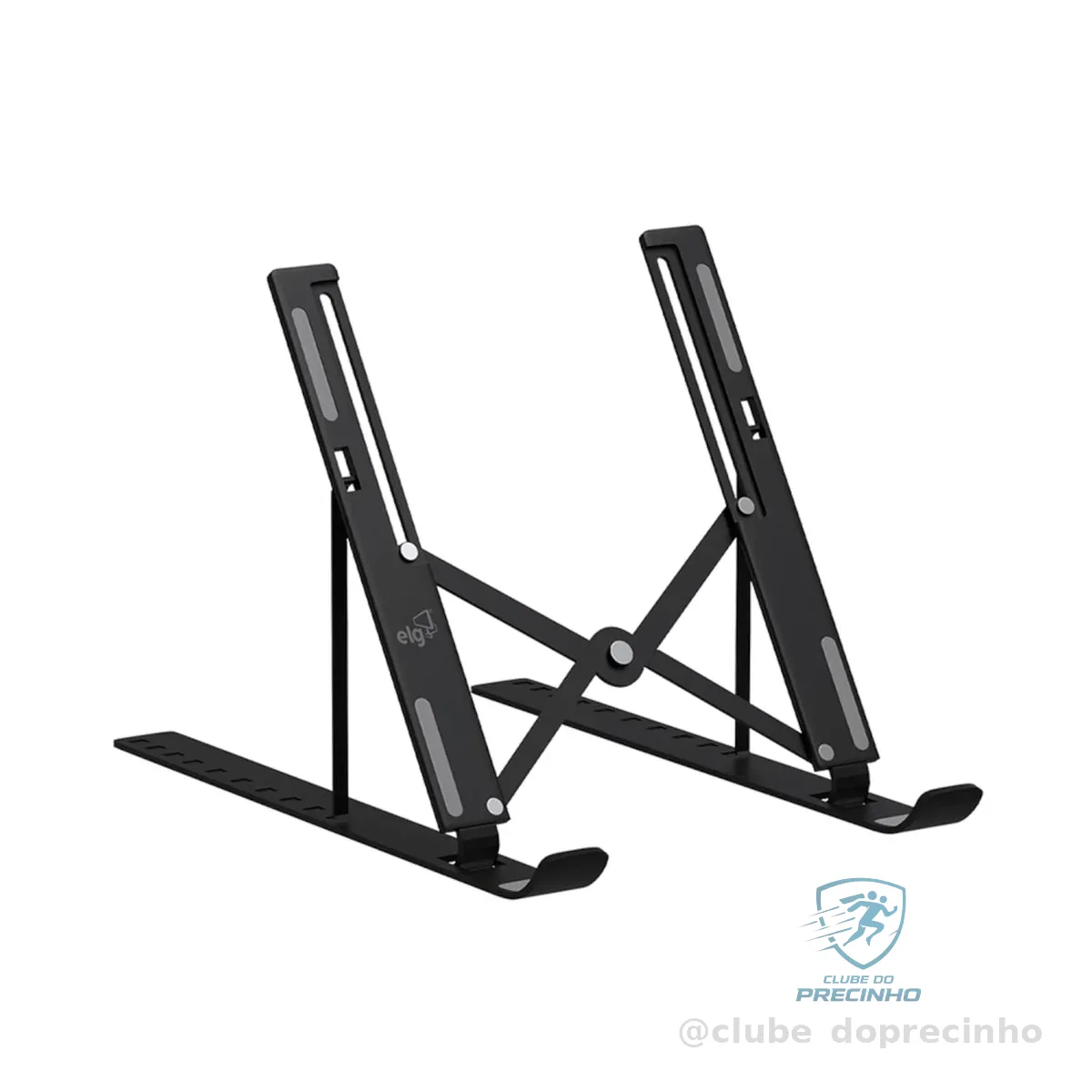 Suporte de Mesa Portátil para Notebook/Laptop de 10" a 17,3", 10 Níveis de Regulagem, Dobrável, Inclui Bolsa de Transporte, Preto, NTB8520B, ELG