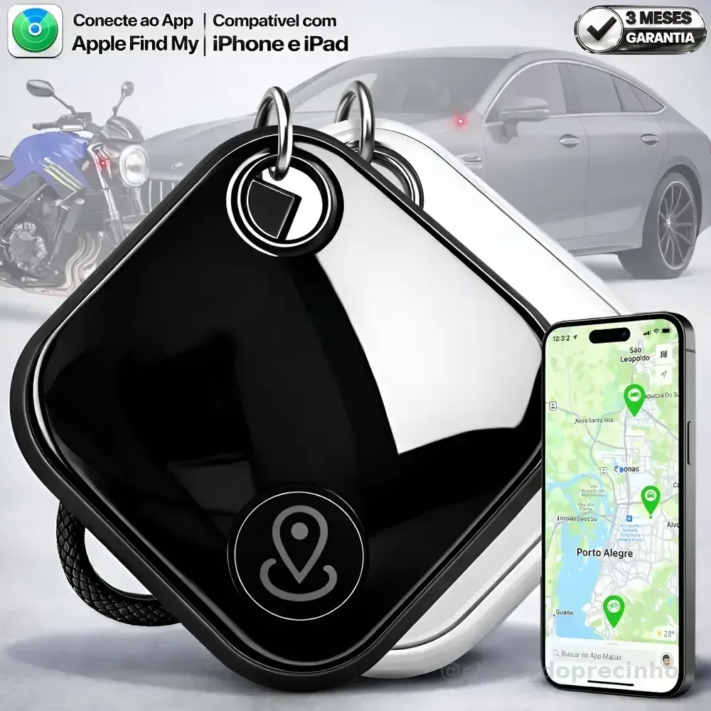 Mini Rastreador Veicular Moto Carro Gps Compatível Com Apple Preto/branco Para Apple Brasil