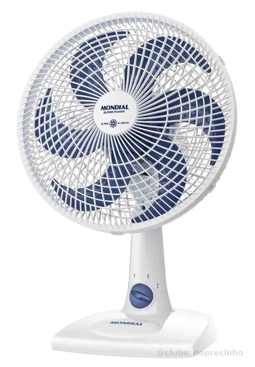 MONDIAL Ventilador de Mesa 220V, 30cm, 6 pás, Super Power - VSP-30-W