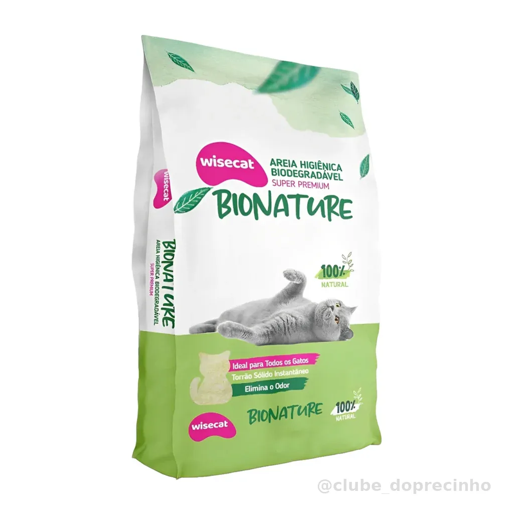  Areia Biodegradável Bionature 4kg - Super Premium