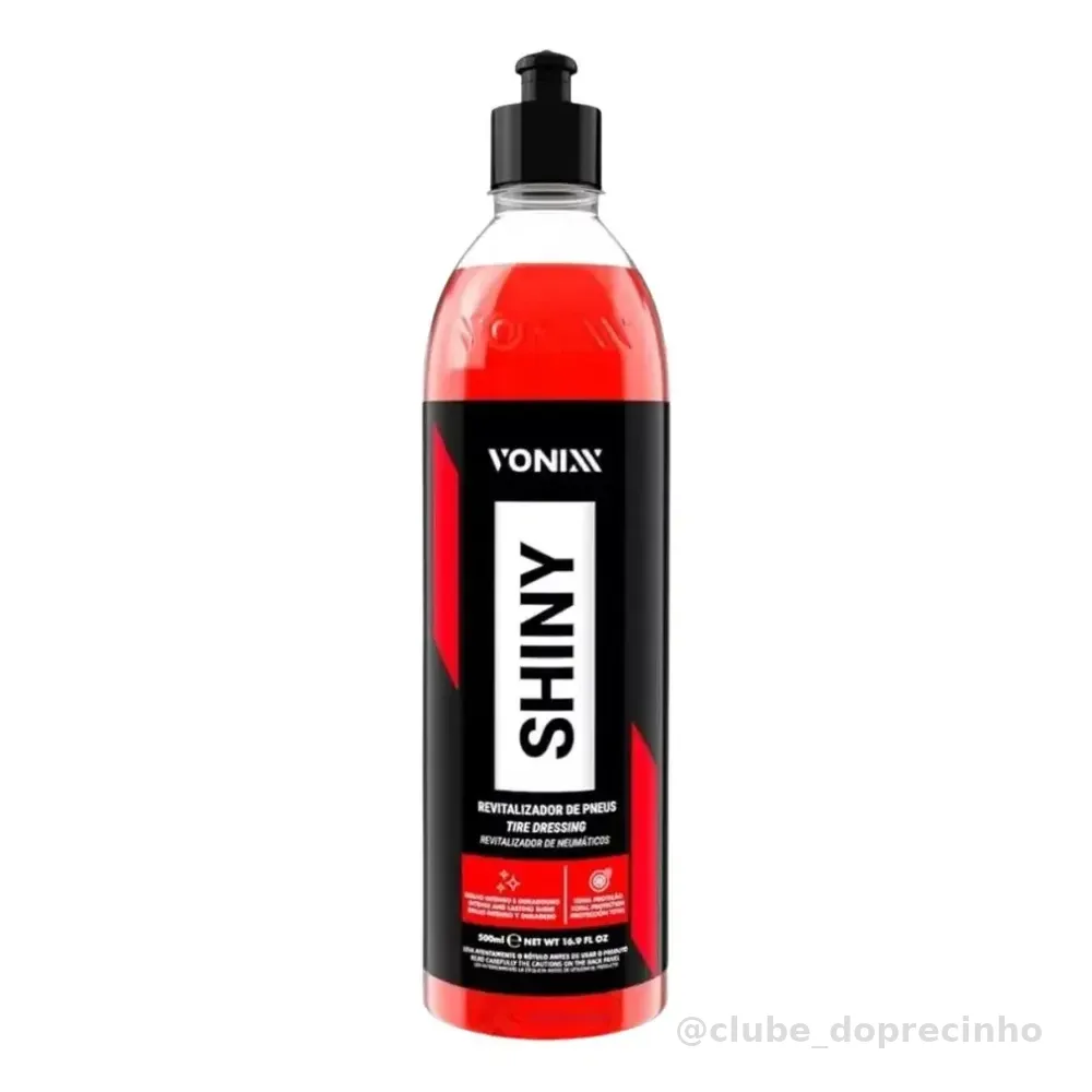 Shiny Revitalizador Pneu Pretinho Longa Duração Vonixx 500ml