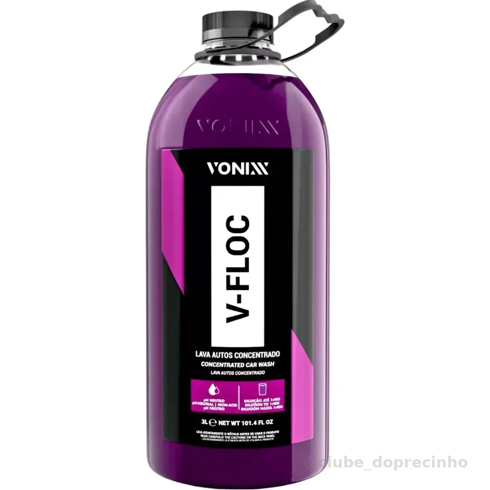 V floc Shampoo Automotivo Neutro Concentrado 3L Vonixx