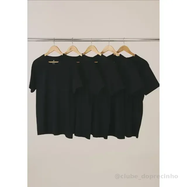 Kit 5 Camisetas Basica Masculina Algodão Original