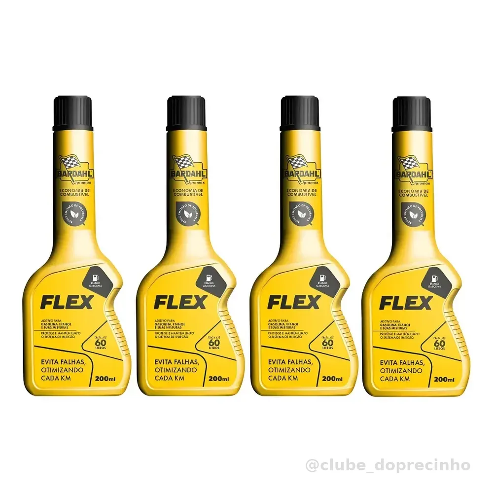 4 Aditivos Combustível Promax Flex 200ml Para Carros e Caminhonetes