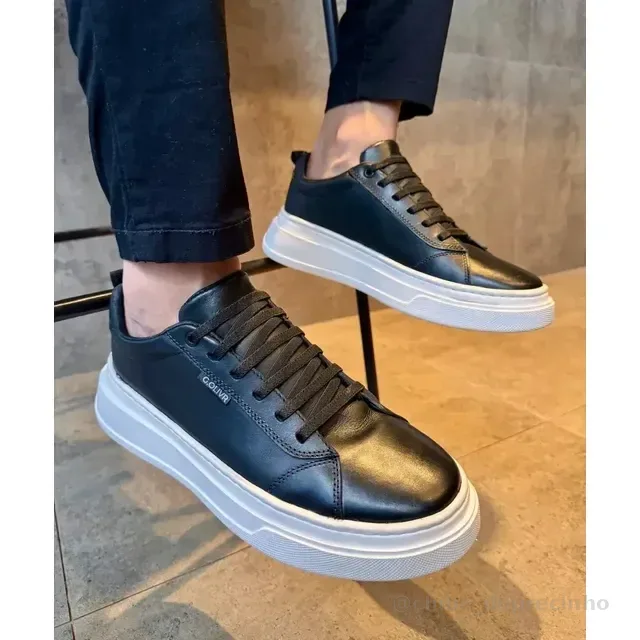 Sapato Masculino Casual Couro Legítimo Calce Fácil Macio