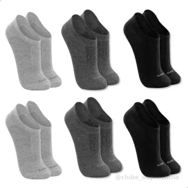 Kit 6 Pares Meias Lupo Soquete Invisível Cano Baixo Original