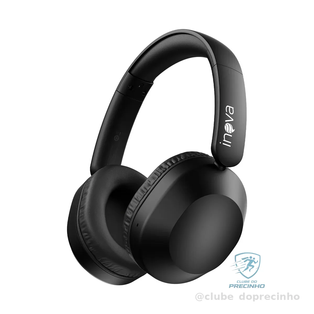 INAVA Headphone Bluethooth, 25h, Áudio Hi-Res, Headset com Microfone, ENC,  (Preto)